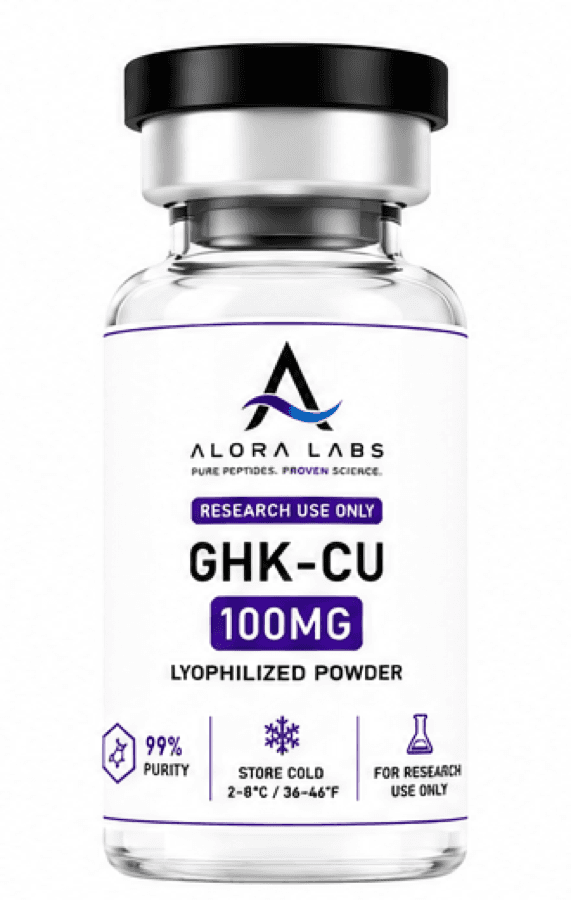 Alora Labs GHK-Cu 100mg research peptide vial