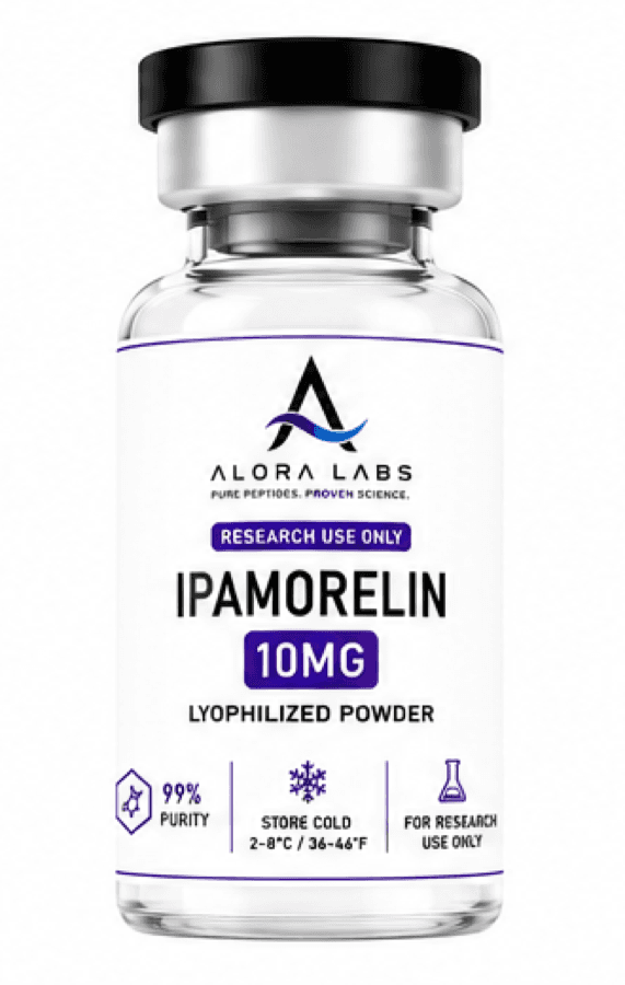 Alora Labs Ipamorelin 10mg research peptide vial