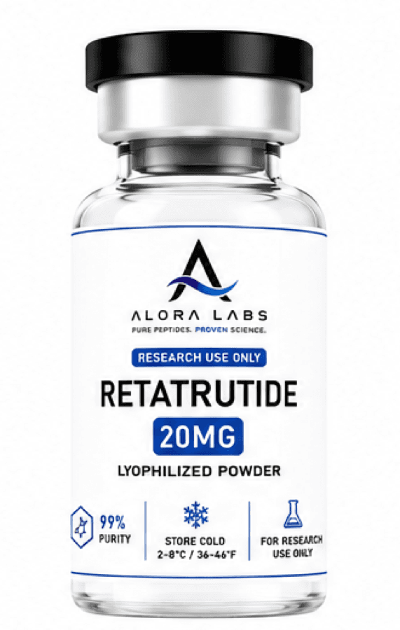Alora Labs Retatrutide 20mg research peptide vial